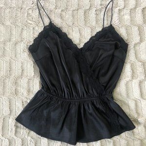 Soprano Black Lace Trim Camisole